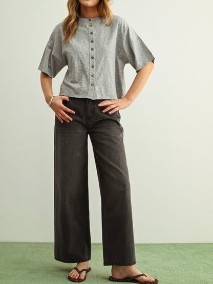 Gracelyn Button Top