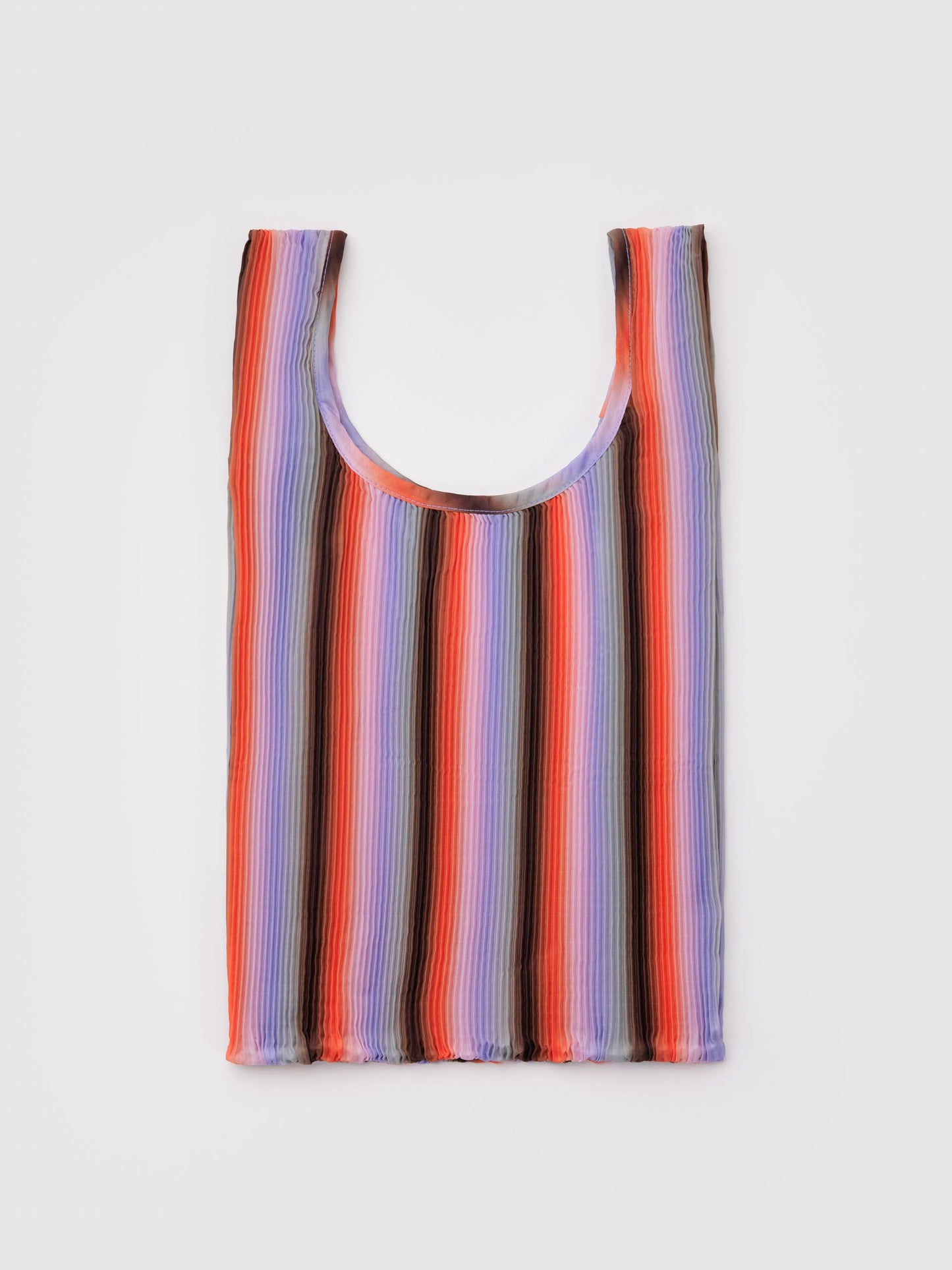 Gradient Stripe Poppy & Lilac Pleated Baggu