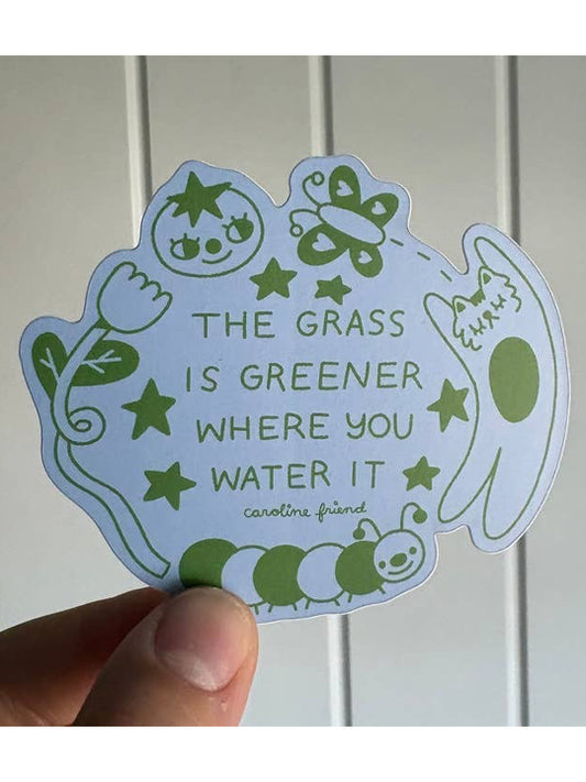 Grass Is Greener Sticker