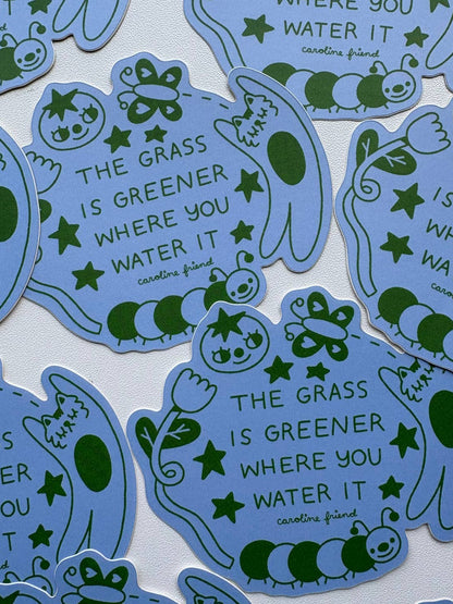 Grass Is Greener Sticker
