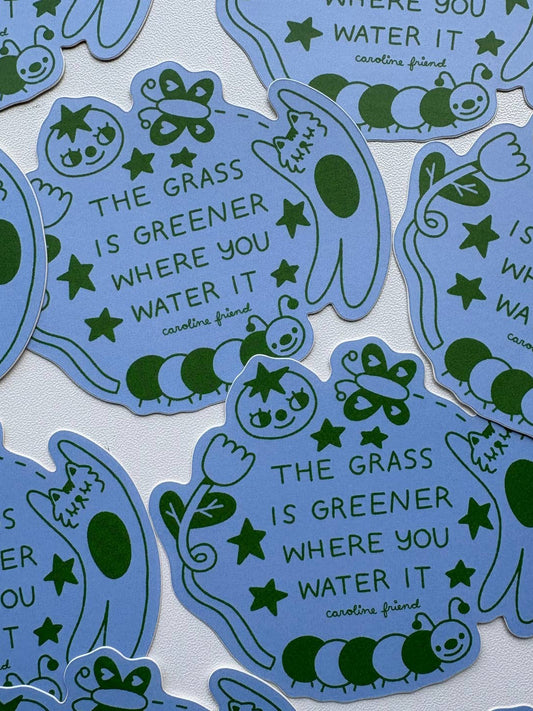 Grass Is Greener Sticker