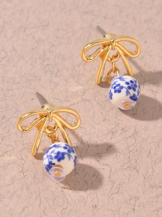 grecian bow studs