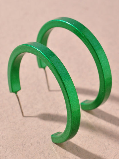 green chloe hoop earrings
