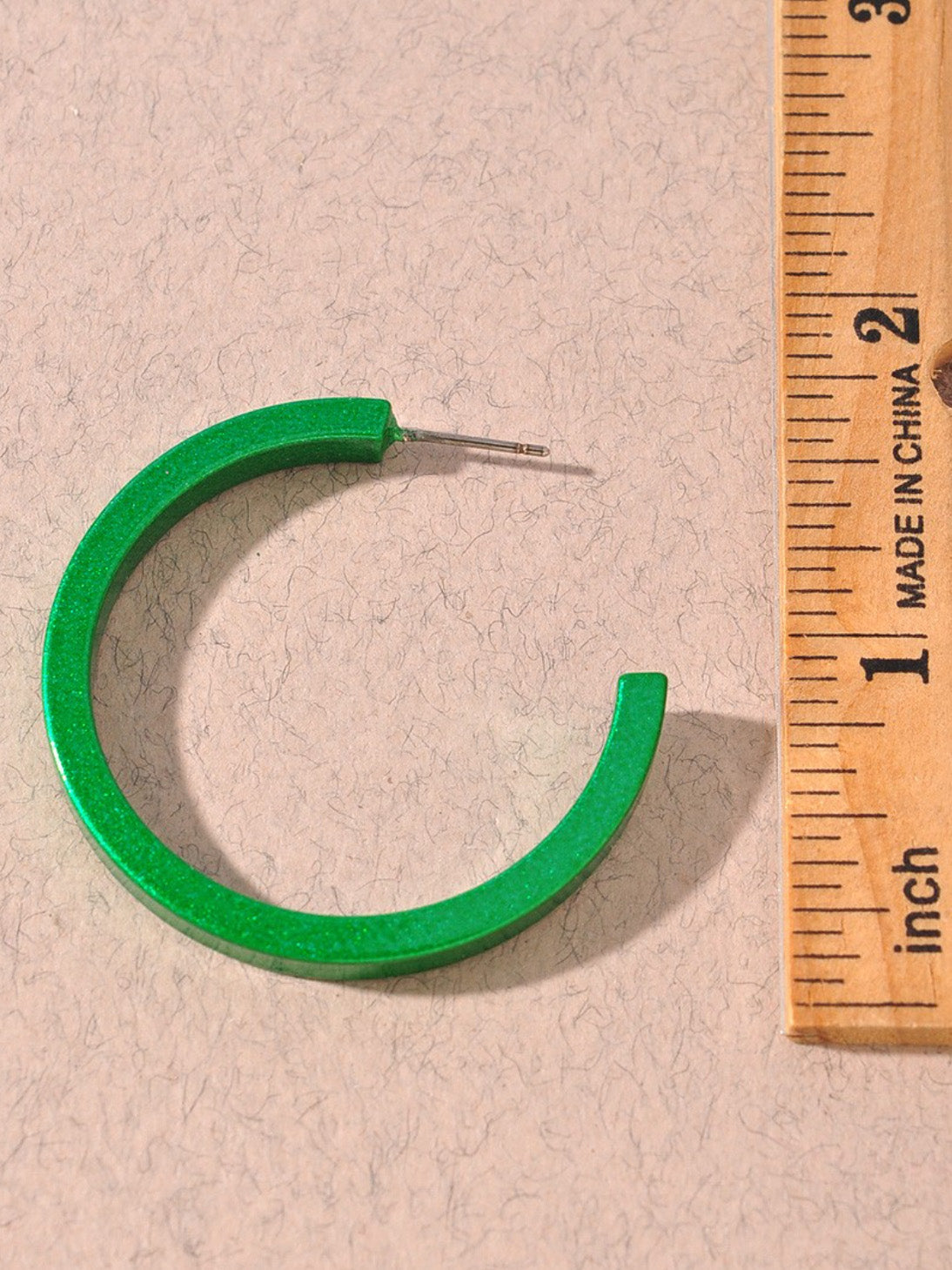 green chloe hoop earrings
