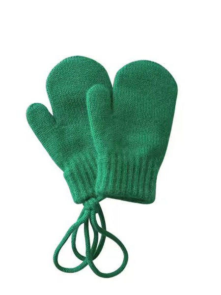 Green Kids Mittens