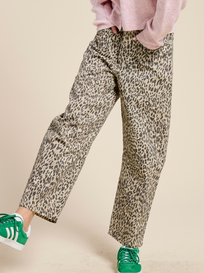 grey leopard pants
