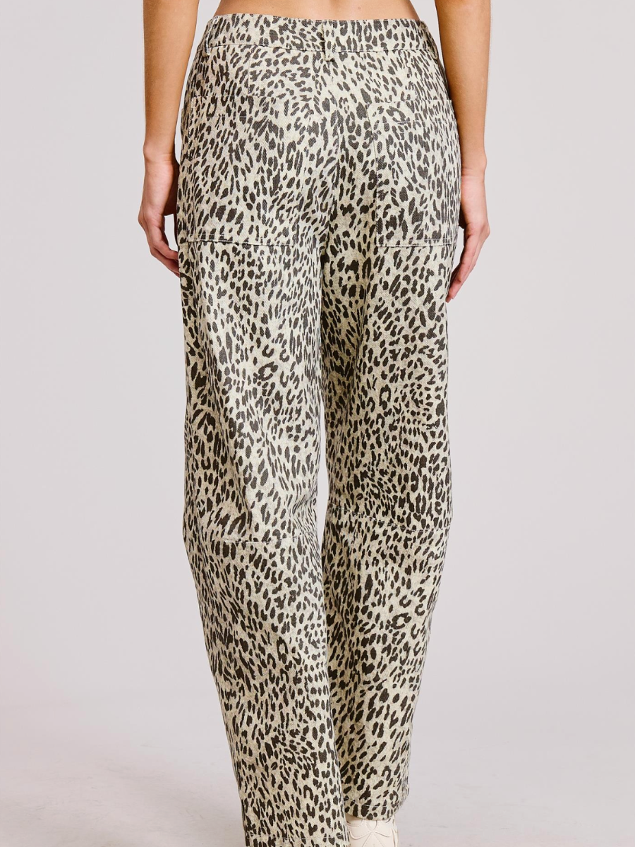 grey leopard pants