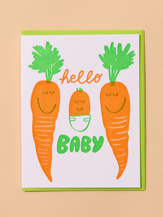 Hello Baby Carrot Card