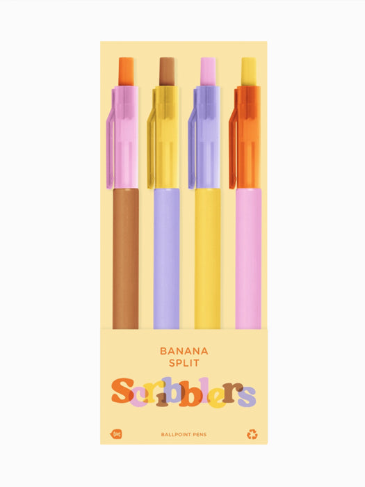 Banana Split Scribbler 4-Pack
