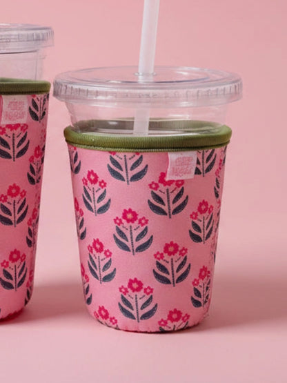 Whimsy Floral Block Print Drink Sleeve