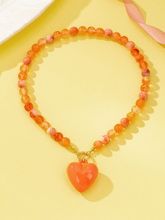 Coral Sweetheart Necklace