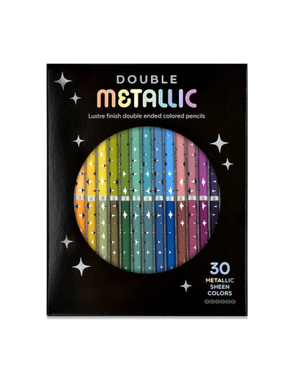 Double Metallic Dual Ended Colored Pencils