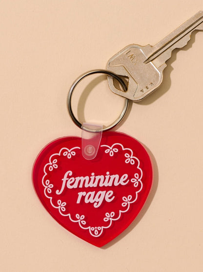 Feminine Rage Heart Keychain