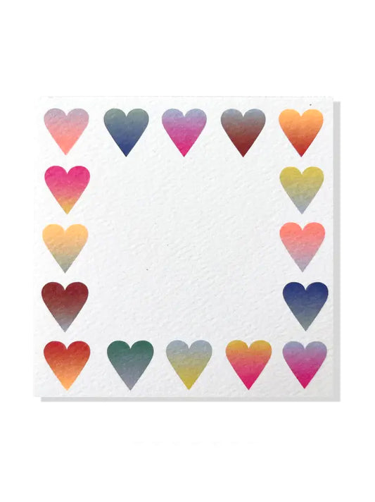 Gradient Hearts Square Notes