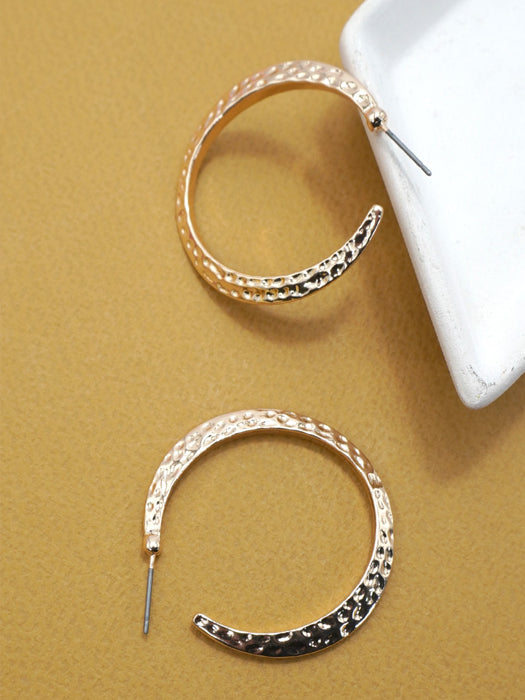 Hammered Hoop Earrings