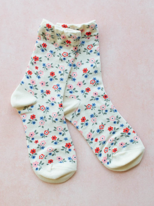 Ivory Garden Party Socks