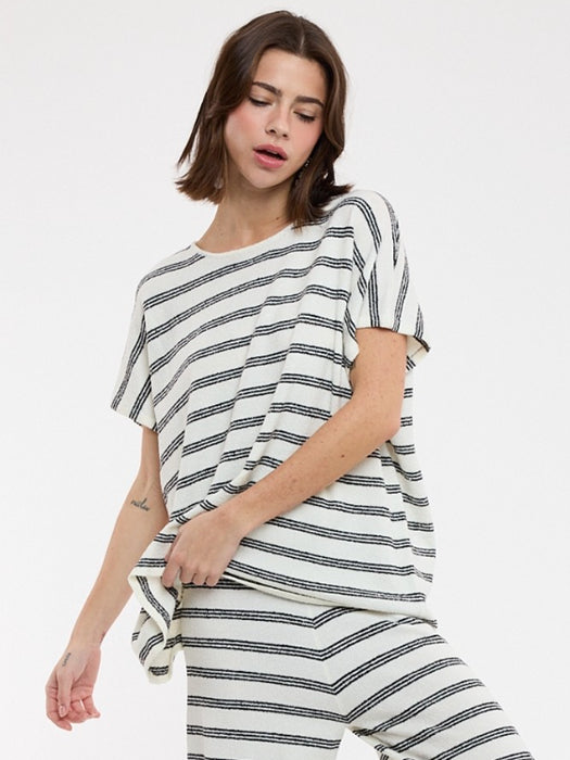 Jackie Stripe Knit Sweater Tee