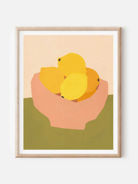 Bowl of Lemons 8x10 Art Print