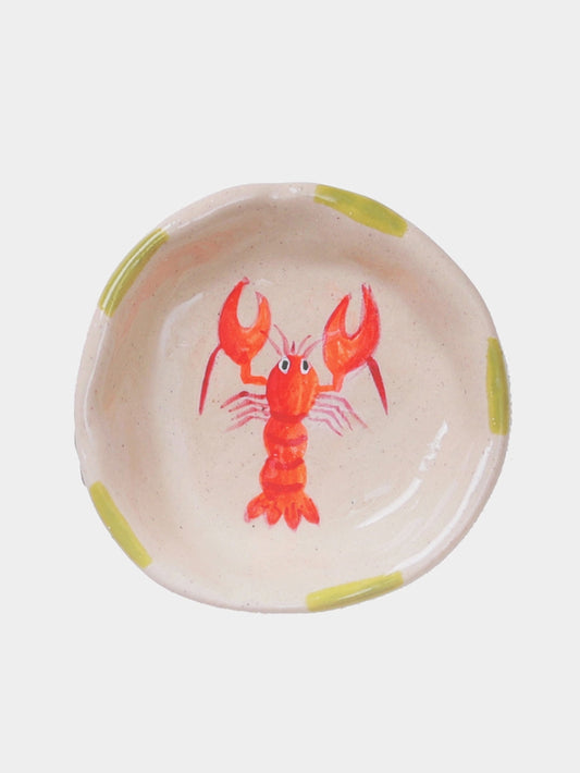 Lobster Hand-Painted Ceramic Mini Trinket Dish