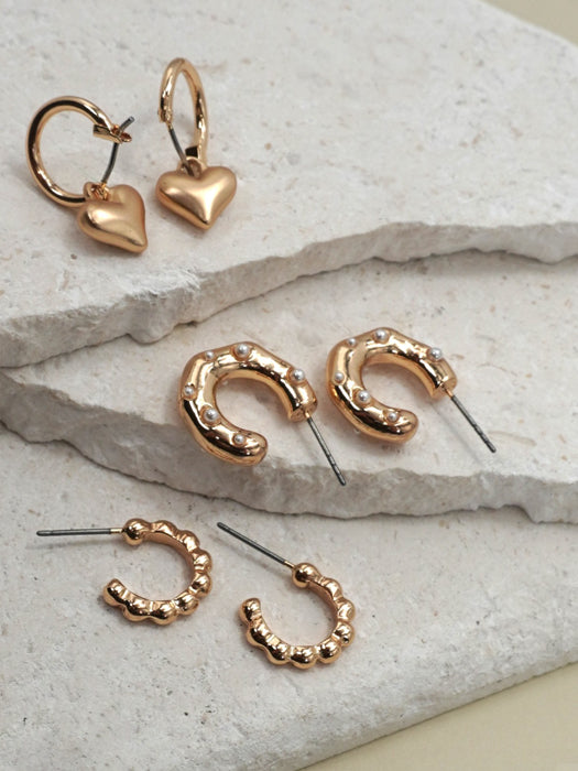 Lover Mini Hoop Earrings Set
