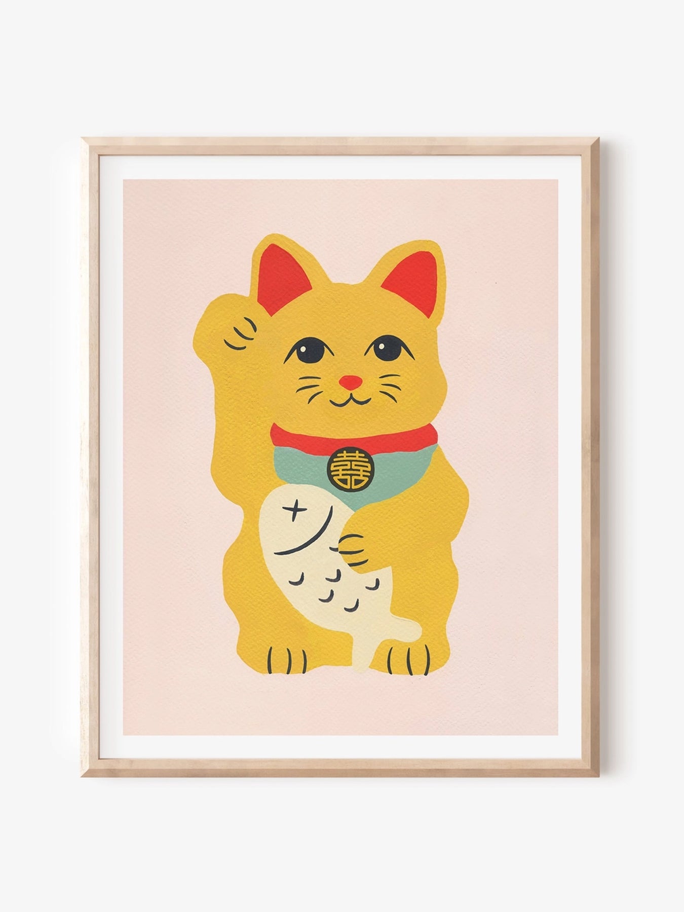 Lucky Cat 8x10 Art Print