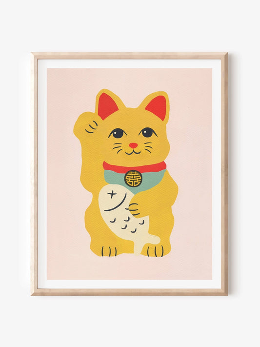 Lucky Cat 8x10 Art Print