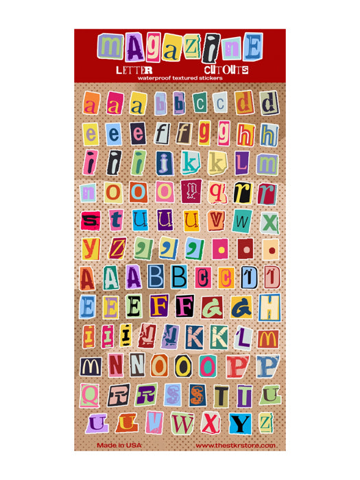 Magazine Letter Sticker Sheet Version 1 – Handzy Shop + Studio