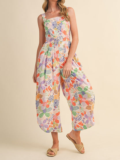 Carly Floral Pleated Jumpsuit