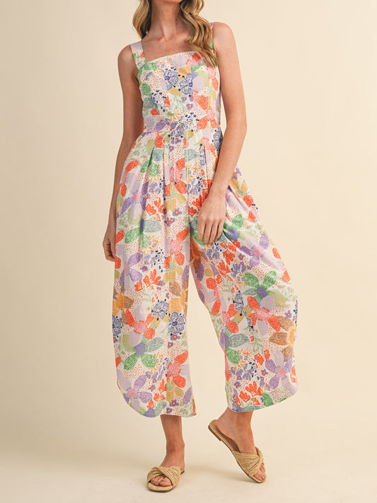 Carly Floral Pleated Jumpsuit