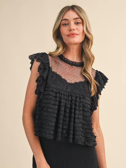 Cora Lace Mesh Top