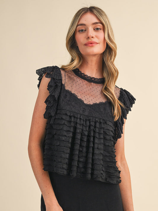Cora Lace Mesh Top