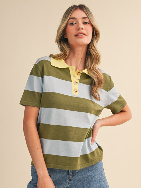 Katie Short Sleeve Knit Polo