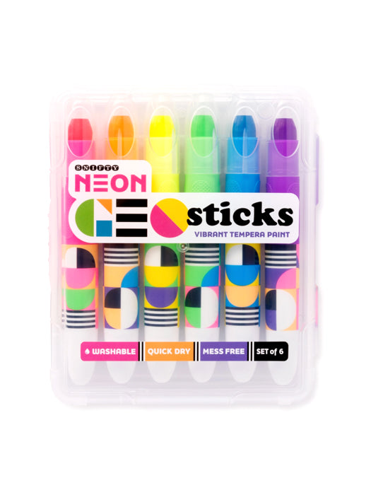 Neon Geo Sticks—Vibrant Tempera Paint Sticks