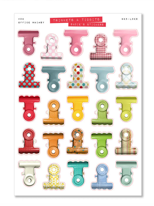Office Whimsy Trinkets & Tidbits Sticker Sheet