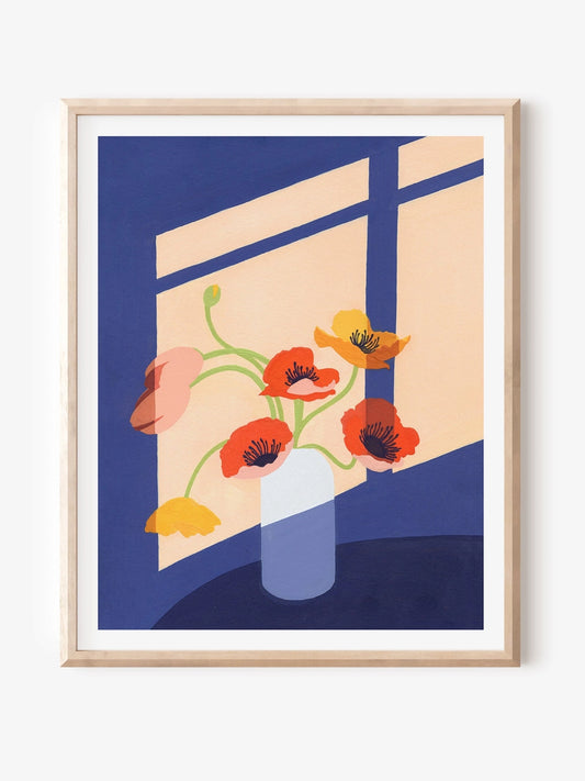 Window Poppies 8x10 Art Print