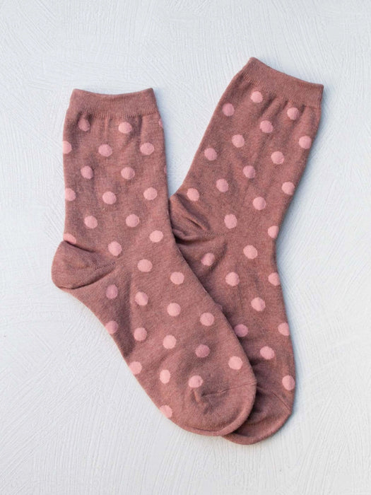 Rose Polka Dot Socks