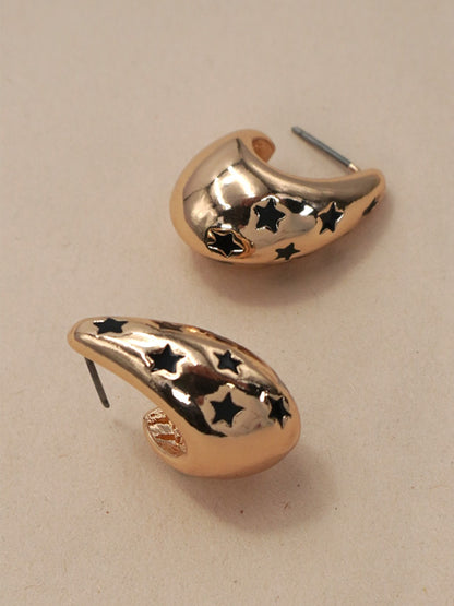 Star Studded Bubble Huggie Earrings