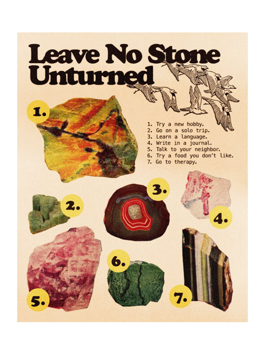 Leave No Stone Unturned 4x5in Art Print