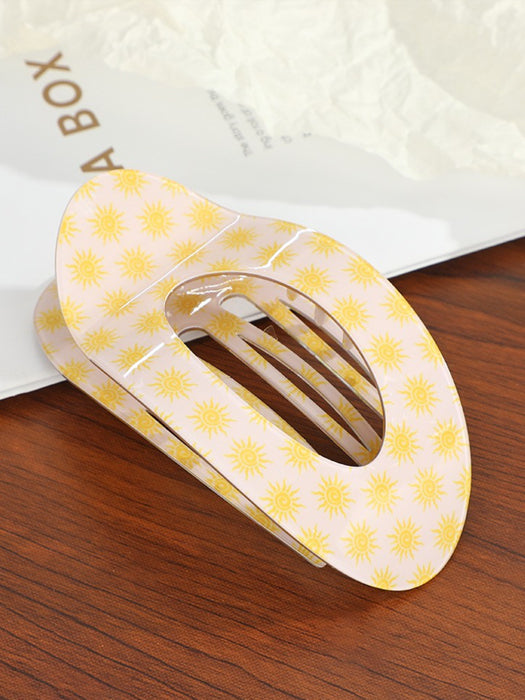 Sunshine Lay Flat Oval Hair Claw Clip