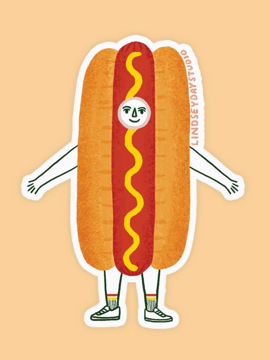 hannah hot dog sticker