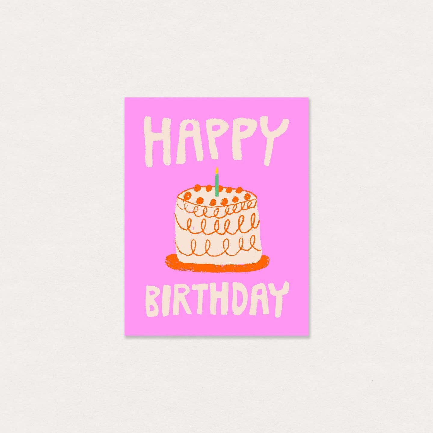 Happy Birthday Pink Cake Card