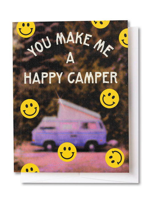 Happy Camper Smiley Card