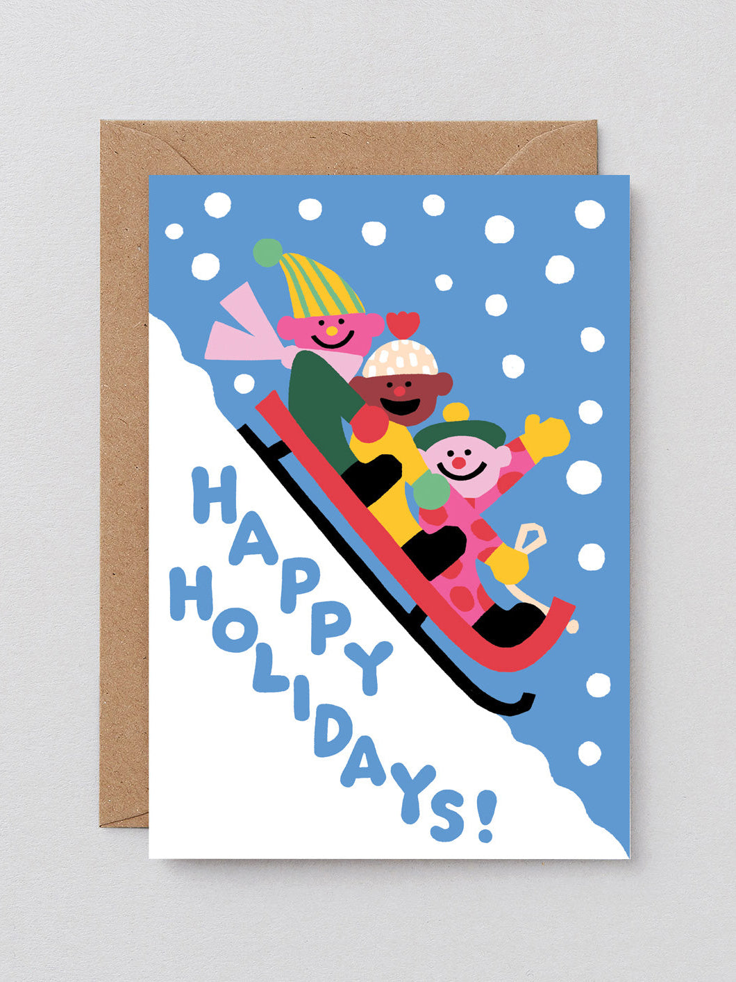 Happy Holidays Sledge Card