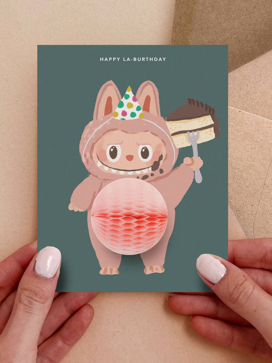 Happy Labubu Birthday Card