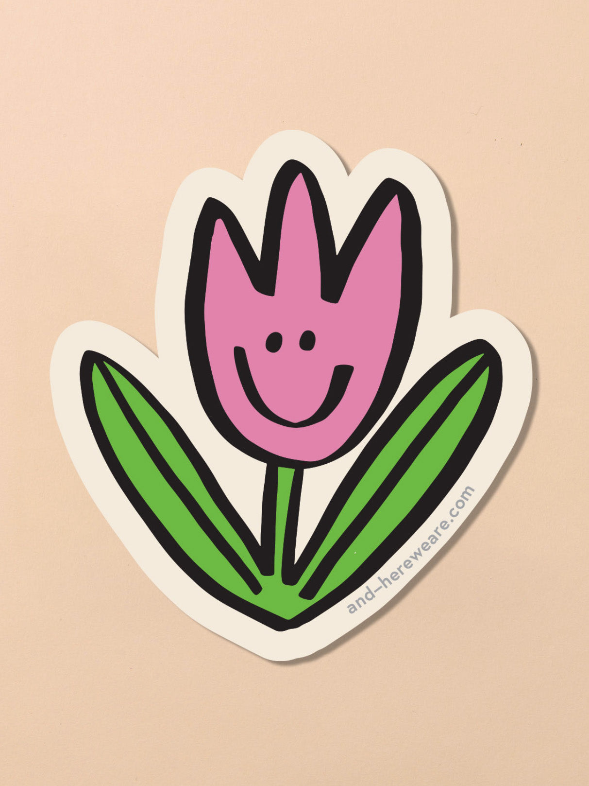 happy tulip sticker