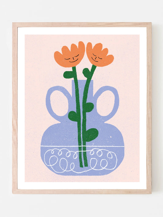 happy tulips print