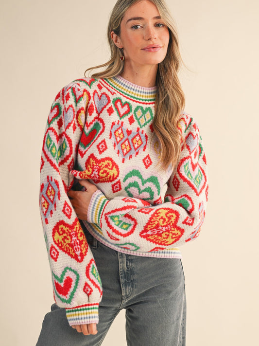 Harlow Heart Sweater