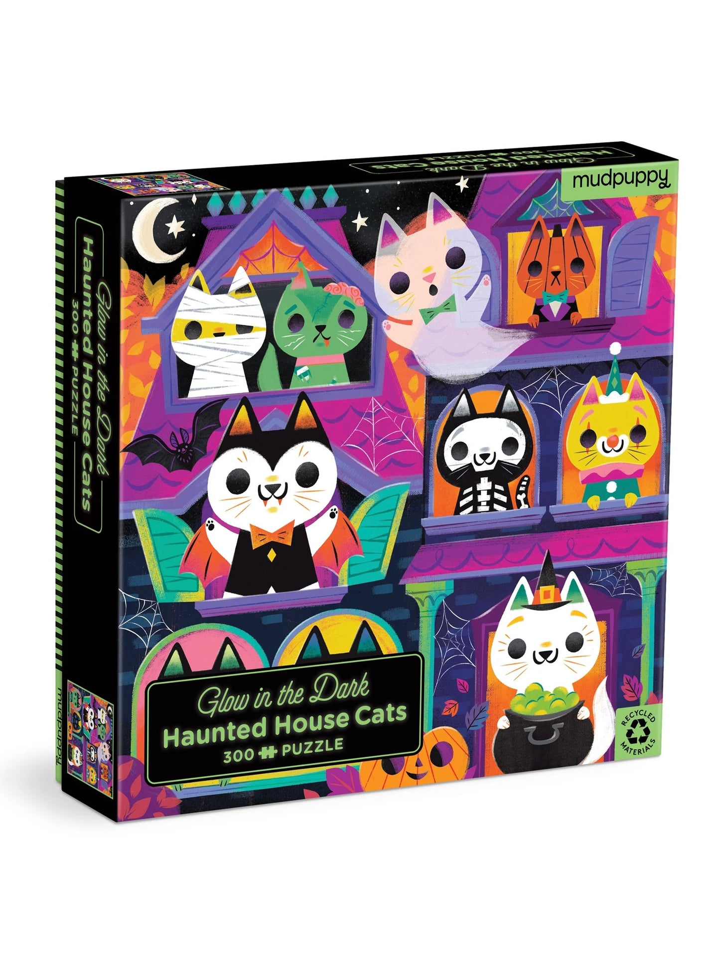 Haunted House Cats 300 Piece Glow in the Dark Puzzle