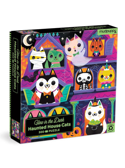 Haunted House Cats 300 Piece Glow in the Dark Puzzle