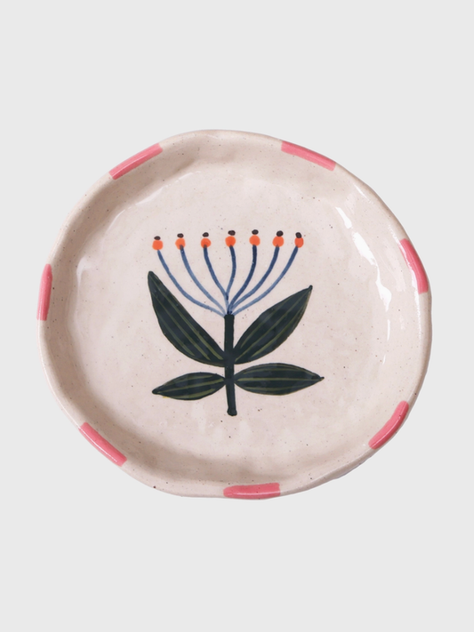 hazel hand-painted ceramic trinket dish
